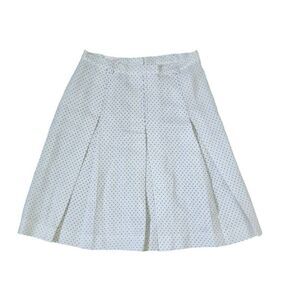 Vintage 70s Tennis Circle Skirt Womens Size M White Polka Dot Pleated